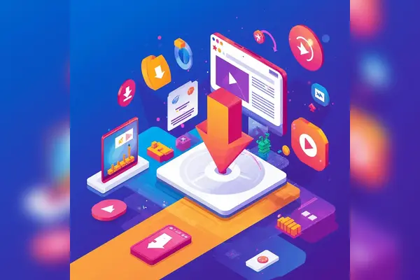 Direct MP4 link downloader design for users who want to download video files by link in HD