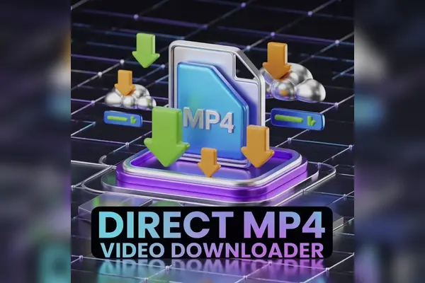 Online MP4 downloader illustration for people who want to download MP4 from URL quickly and safely