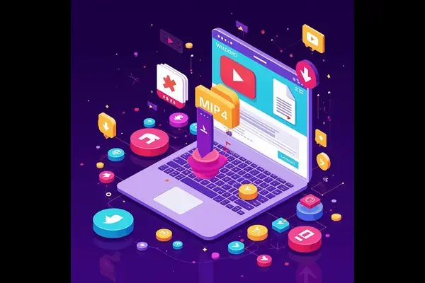 Fast MP4 downloader concept showing instant video to MP4 download for offline viewing